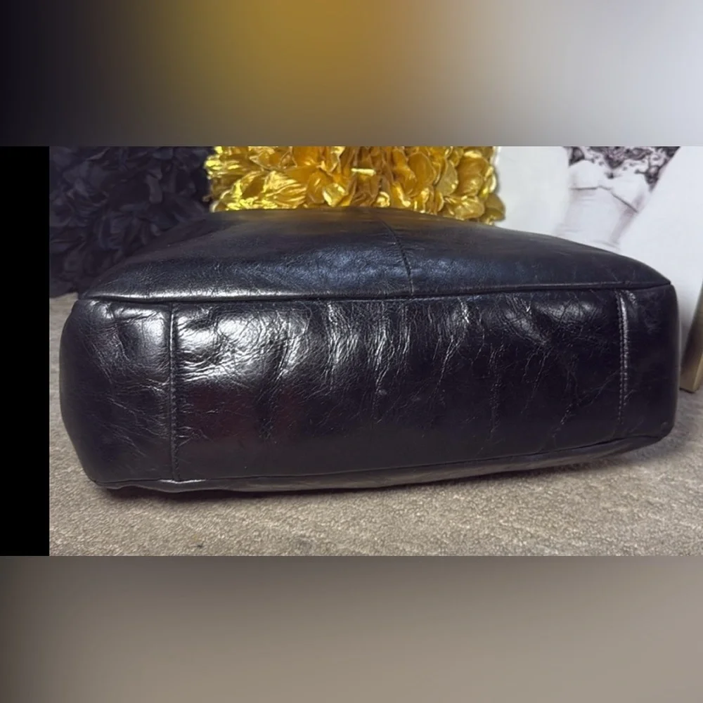 Tory Burch Black Leather Hobo Bag